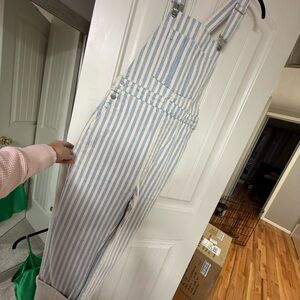 ROLLA'S Blue and White Striped Jumpsuit
